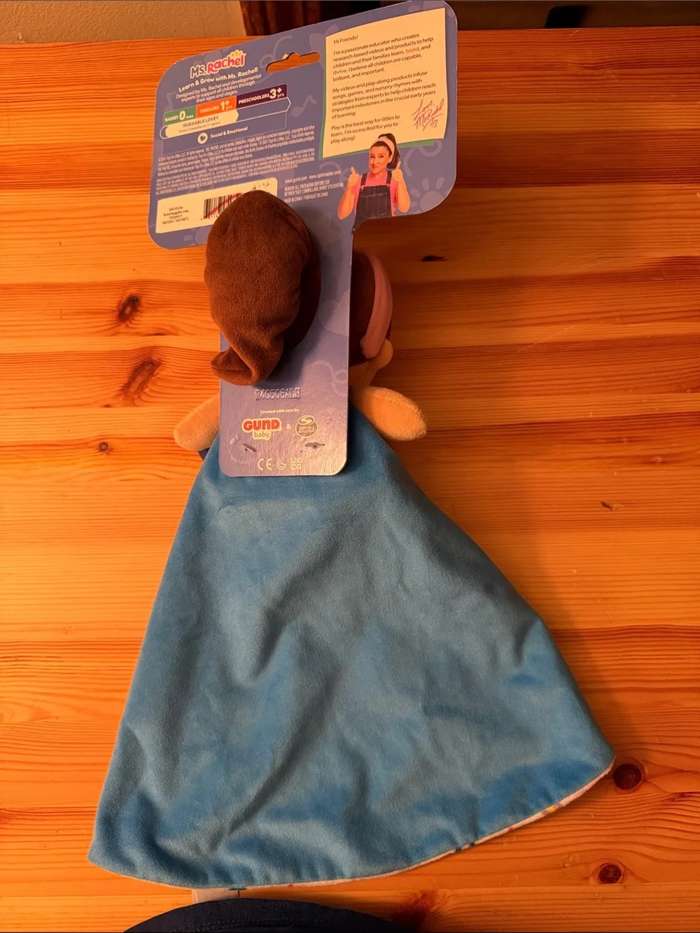 Rachel Blue and Pink Musical Lovey Plush Doll